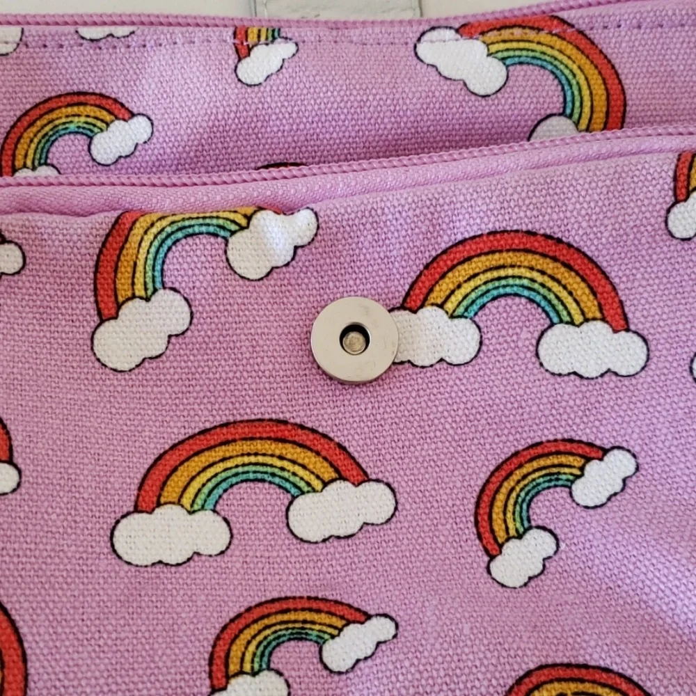 Pink Purse With rainbow Detail